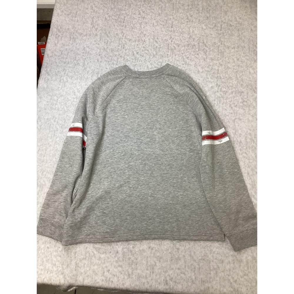 Atlanta Braves MLB Sweatshirt Womens Medium Gray Raglan Sleeve Campus Lifestyle - Picture 5 of 7